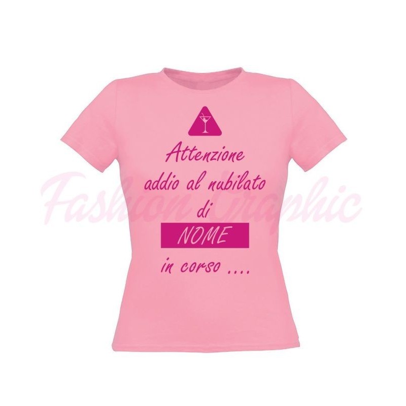T-shirt donna Lista Addio al Nubilato, cose da fare PERSONALIZZABILE!  Fucsia!