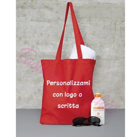 Shopper Personalizzabili in Cotone 220 G/M2, Manici Lunghi