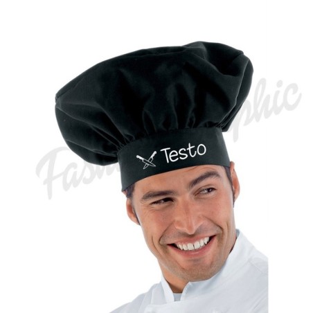 Cappello Chef Nero Personalizzato